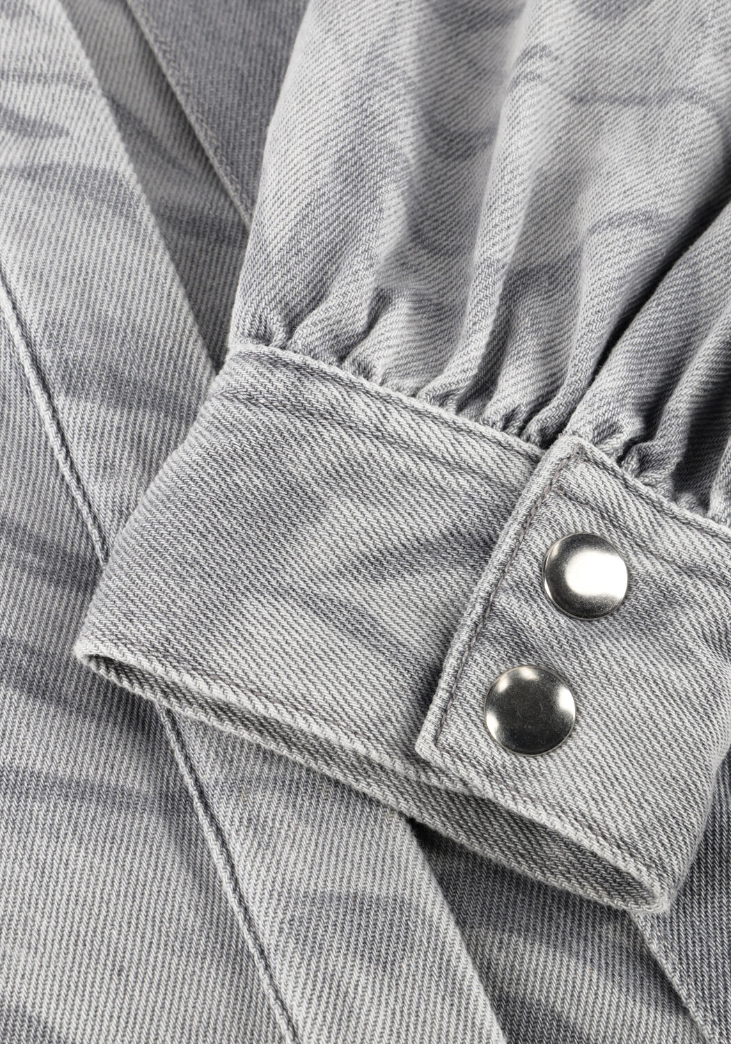 Grijze POM AMSTERDAM  BLOUSE DENIM ANIMAL PRINT - large