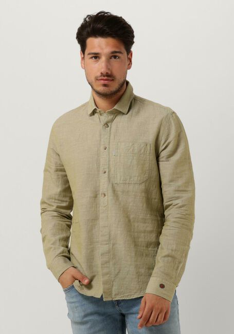 CAST IRON Chemise décontracté LONG SLEEVE SHIRT CO LI DOBBY en vert - large