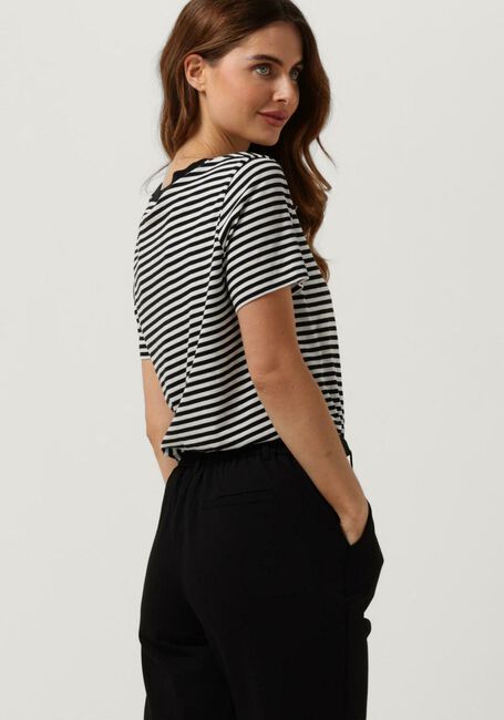 Zwarte SELECTED FEMME T-shirt SLFMY PERFECT SS TEE BOX CUT-STRI B - large