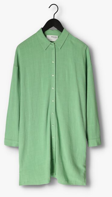 SELECTED FEMME Mini robe SLFVIVA TONIA LONG LINEN SHIRT en vert - large