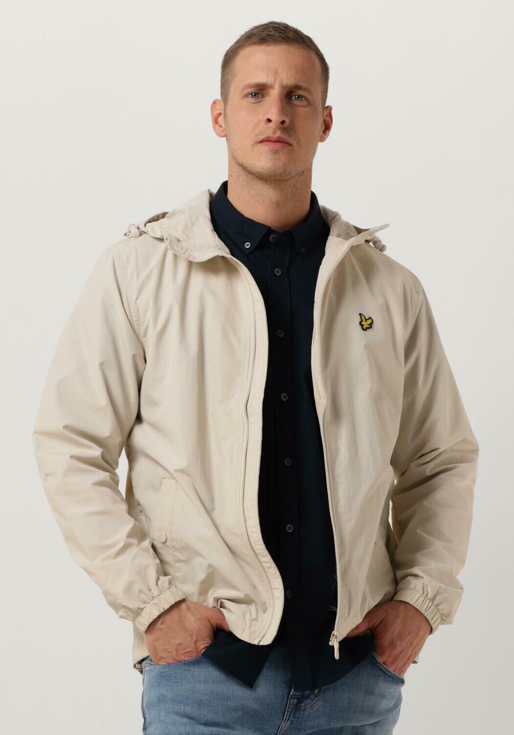 LYLE SCOTT Jack ZIP THROUGH HOODED JACKET en beige Omoda