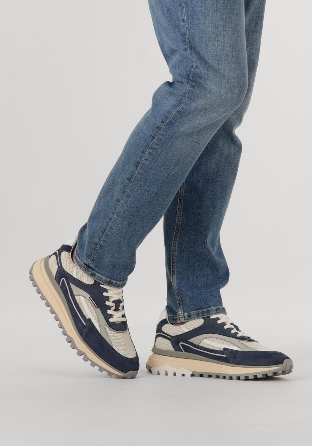 FLORIS VAN BOMMEL Baskets basses SFM-10172 DE GRIPPER en bleu - large