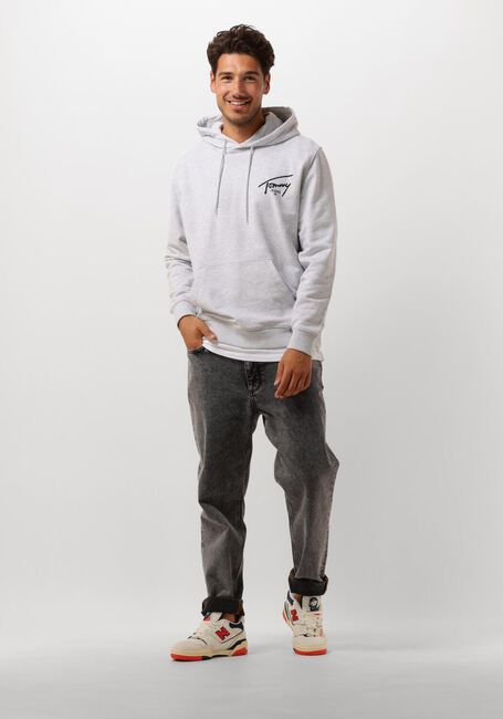 Lichtgrijze TOMMY JEANS Sweater TJM REG ENTRY GRAPHIC HOODIE EXT - large