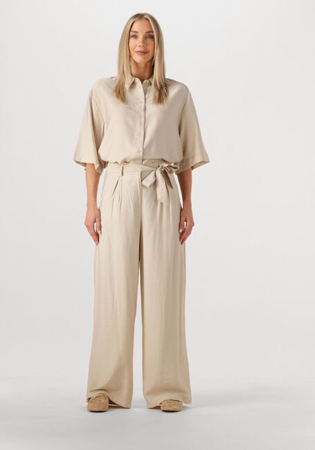 MSCH COPENHAGEN Pantalon large MSCHNYLA AMABELLA HW PANTS en beige - large