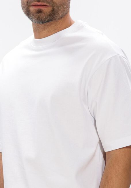 Witte SELECTED MEN T-shirt SLHRELAXASPEN 2-PLY SS O-NECK NOOS - large