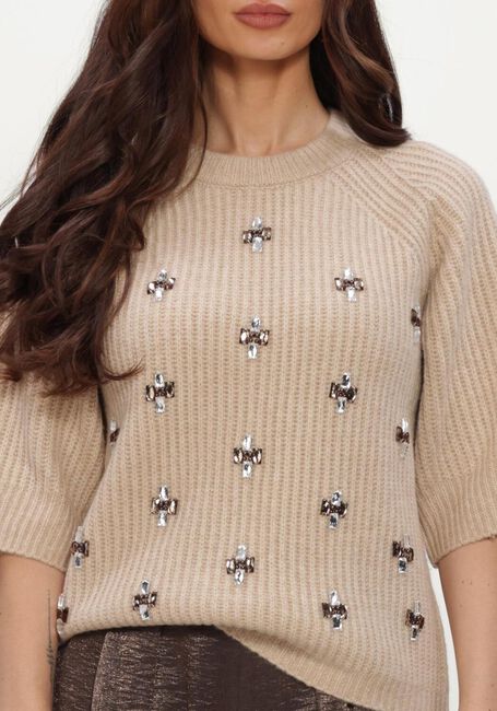Beige INWEAR Top PRISKAIW SEQUIN TEE - large