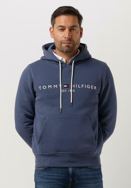 Donkerblauwe TOMMY HILFIGER Sweater TOMMY LOGO HOODY - large