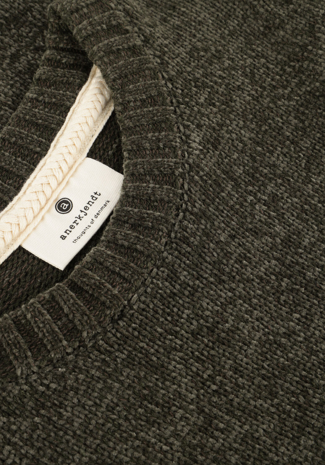 ANERKJENDT Pull AKSUNE CHENILLE KNIT Olive - large