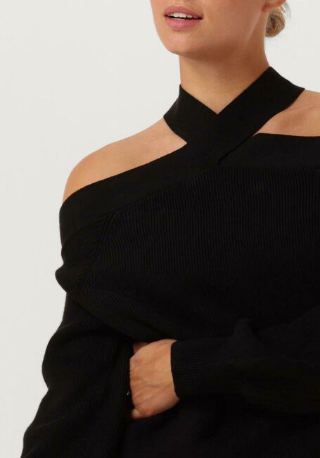 ALIX THE LABEL Haut FANCY NECK PULLOVER en noir - large