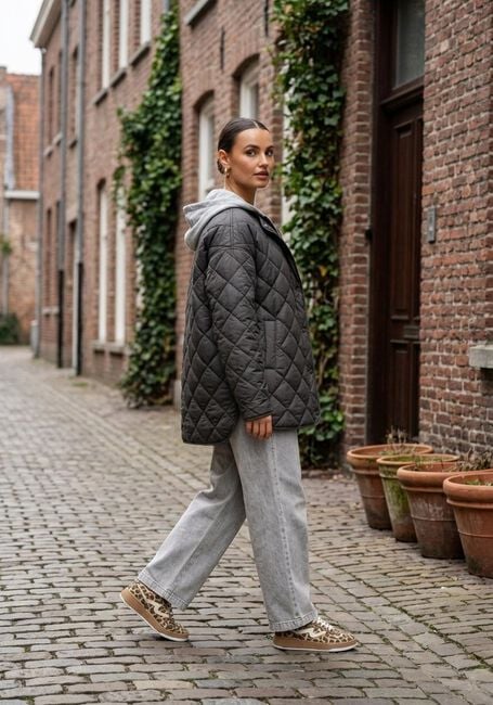 Donkergroene WITHBLACK Gewatteerde jas WBLMILANA QUILTED JACKET - large