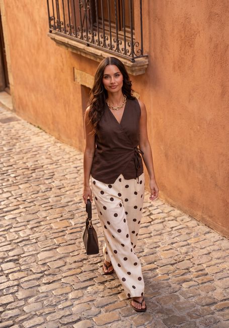 GRACE & MILA Pantalon large SS2623015 Cr&egrave;me - large