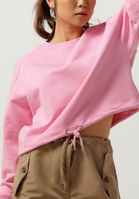 CO'COUTURE Pull CLEAN CROPPED TIE SHIRT en rose - large