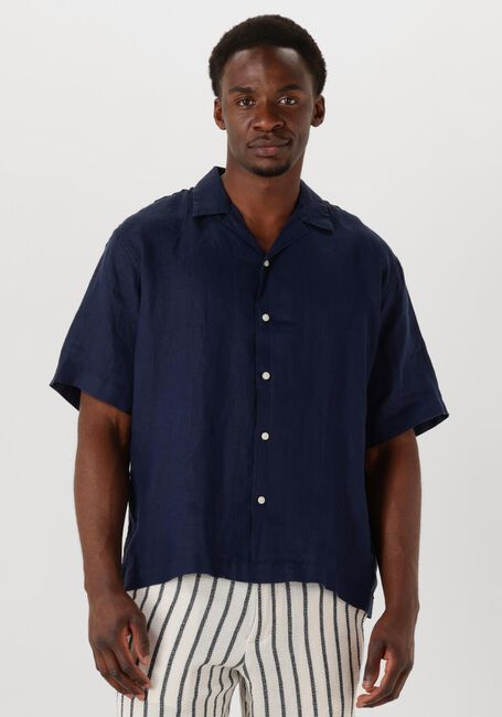 SELECTED HOMME Chemise décontracté SLHREGKYLIAN SS SHIRT RESORT Bleu foncé - large