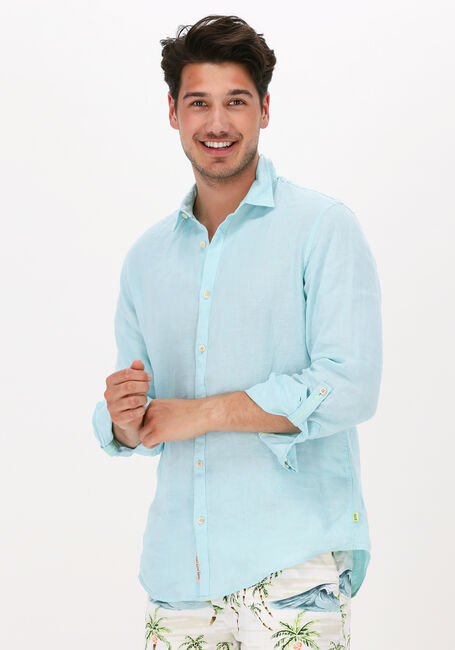 SCOTCH & SODA Chemise décontracté REGULAR FIT GARMENT-DYED LINEN SHIRT Bleu clair - large