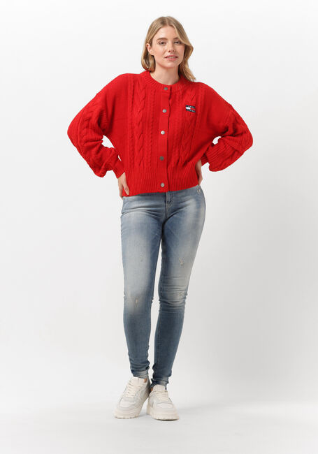 Rode TOMMY JEANS Vest SWEATERS BUTTON - large