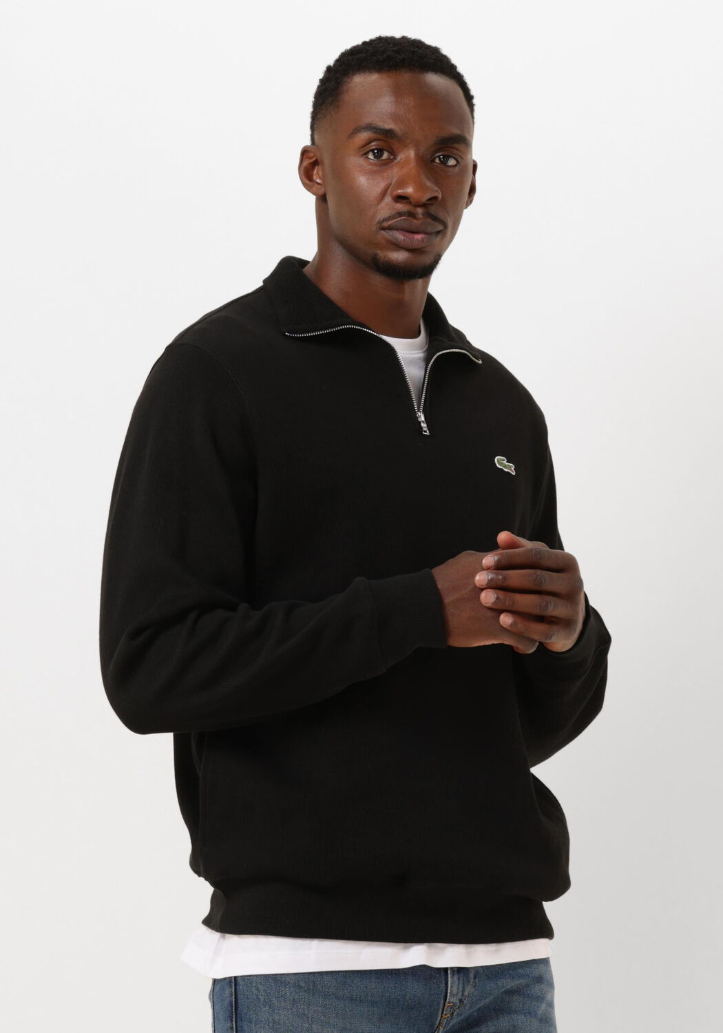 Lacoste pull noir outlet
