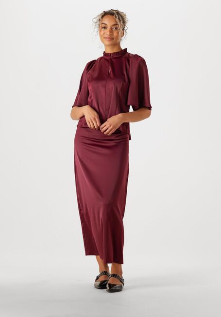 CO'COUTURE ADNACC OPEN BACK SS BLOUSE Blouses Bordeaux - large