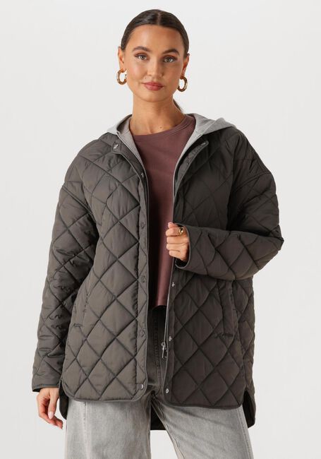 Donkergroene WITHBLACK Gewatteerde jas WBLMILANA QUILTED JACKET - large