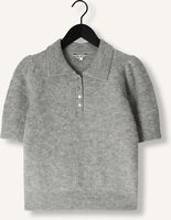 Lichtgrijze OBJECT Trui OBJANNE S/S RE KNIT POLO Lichtgrijze OBJECT Trui OBJANNE S/S RE KNIT POLO - medium