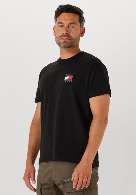 TOMMY JEANS T-shirt TJM REG FLAG GRAPH BCKORINT T EXT en noir - large