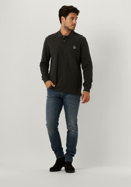 Grijze PS PAUL SMITH Polo MENS SLIM FIT LS POLO SHIRT ZEBRA - large