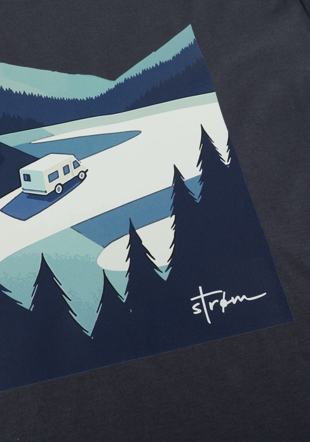 STR&Oslash;M Clothing T-shirt T-SHIRT Bleu fonc&eacute; - large