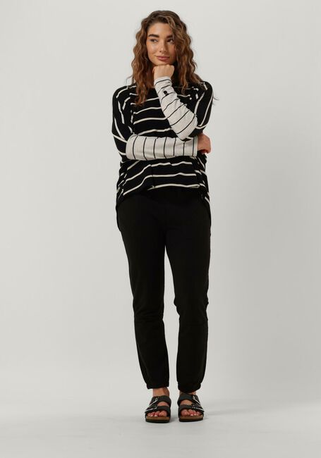 Zwarte 10DAYS  LONGSLEEVE TEE MIX STRIPES - large