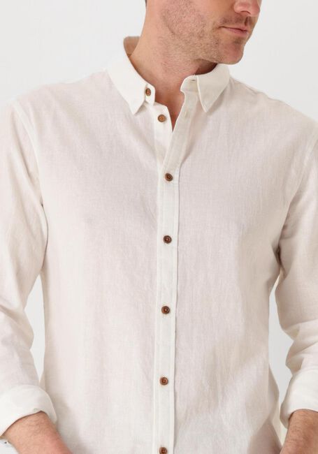 ANERKJENDT Chemise décontracté AKLEIF L/S COT/LINEN SHIRT en blanc - large