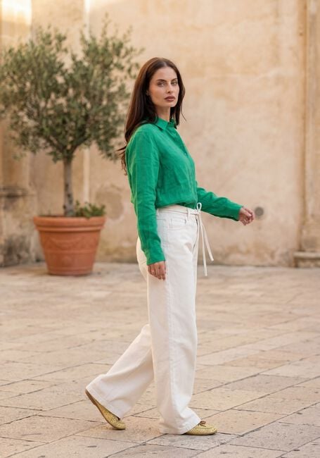 TOMMY HILFIGER ESS LINEN RELAXED LS Blouses en vert - large