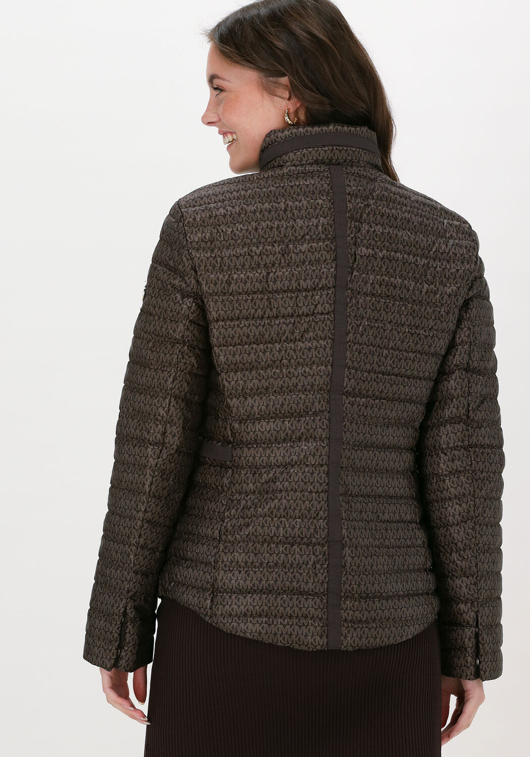michael kors veste matelass eco mk dot pckbl puffer en marron