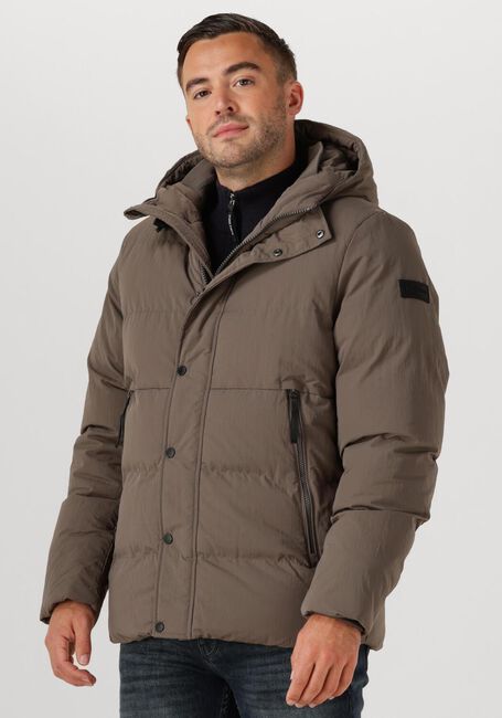 Bruine PURE PATH Gewatteerde jas ACTIVEWEAR HOODED JACKET - large