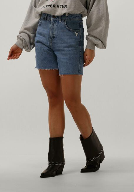 ALIX THE LABEL Pantalon courts LADIES WOVEN SHORT en bleu - large