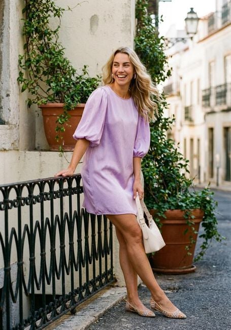 YDENCE Mini robe DRESS NIENKE Lilas - large