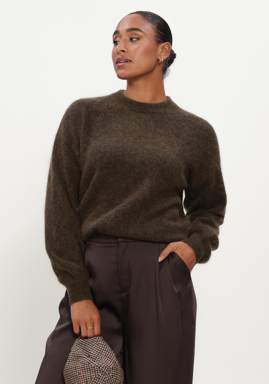 TWNS Pull HIGH-NECK PULLOVER, LONG SLEEVES en marron - large