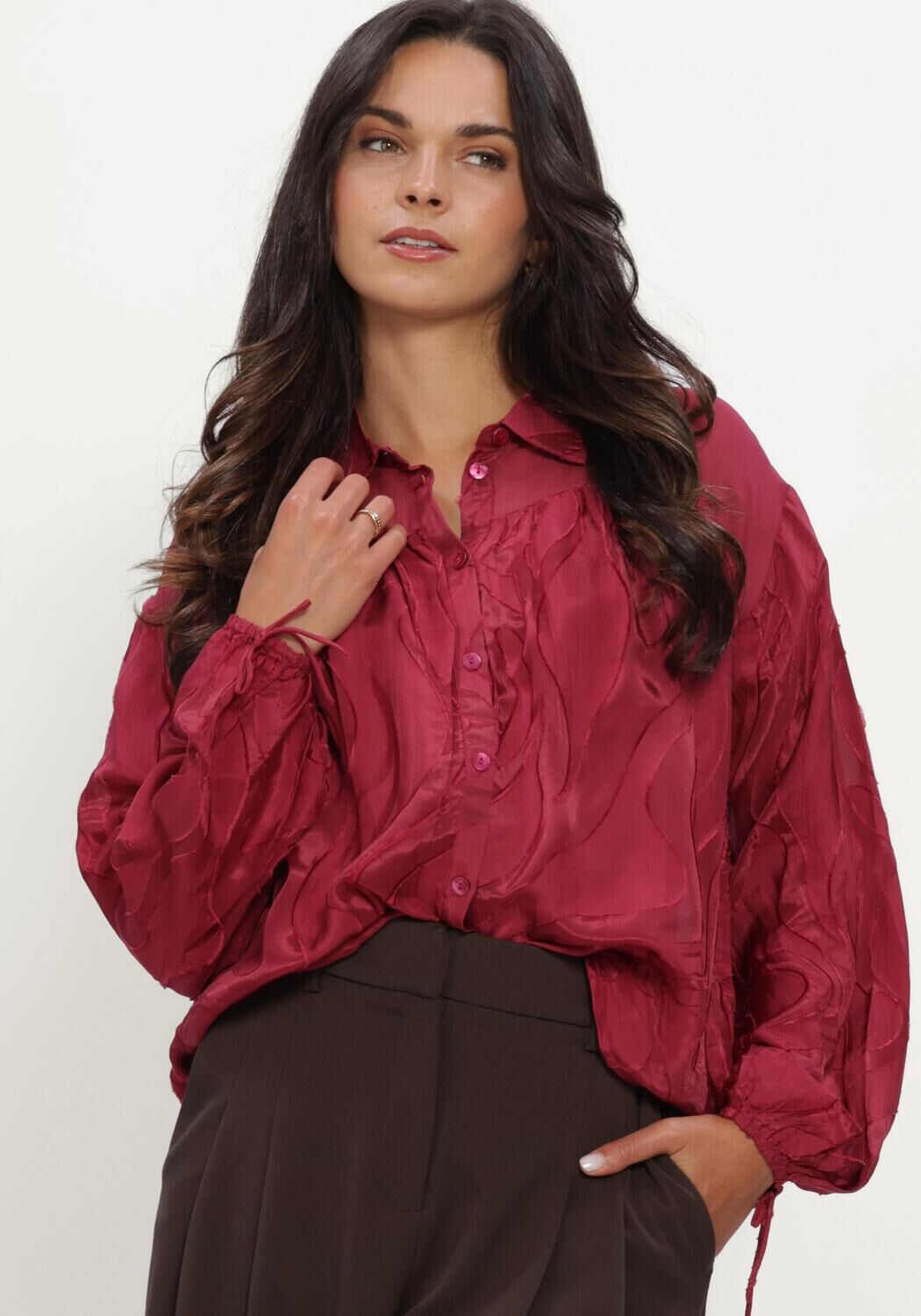 Rode POM AMSTERDAM  JAQCUARD BURGUNDY RED - large