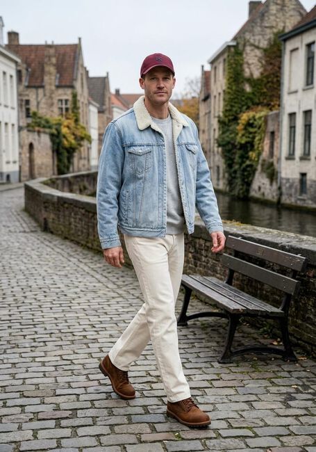 LEVI'S Veste en jean TYPE 3 SHERPA TRUCKER Bleu clair - large