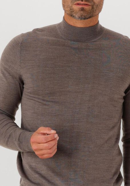 PROFUOMO Col roulé PULLOVER MOCK NECK MERINO en marron - large