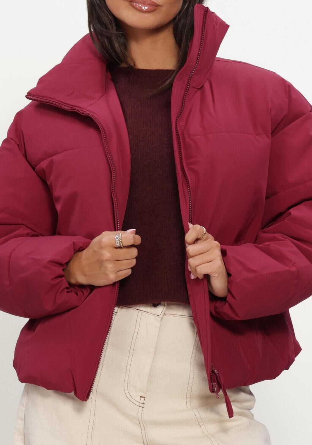 MSCH COPENHAGEN Veste matelass&eacute; MSCHREFRON JACKET Bordeaux - large