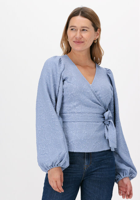 JUST FEMALE GALAXY WRAP BLOUSE Blouses Bleu clair - large