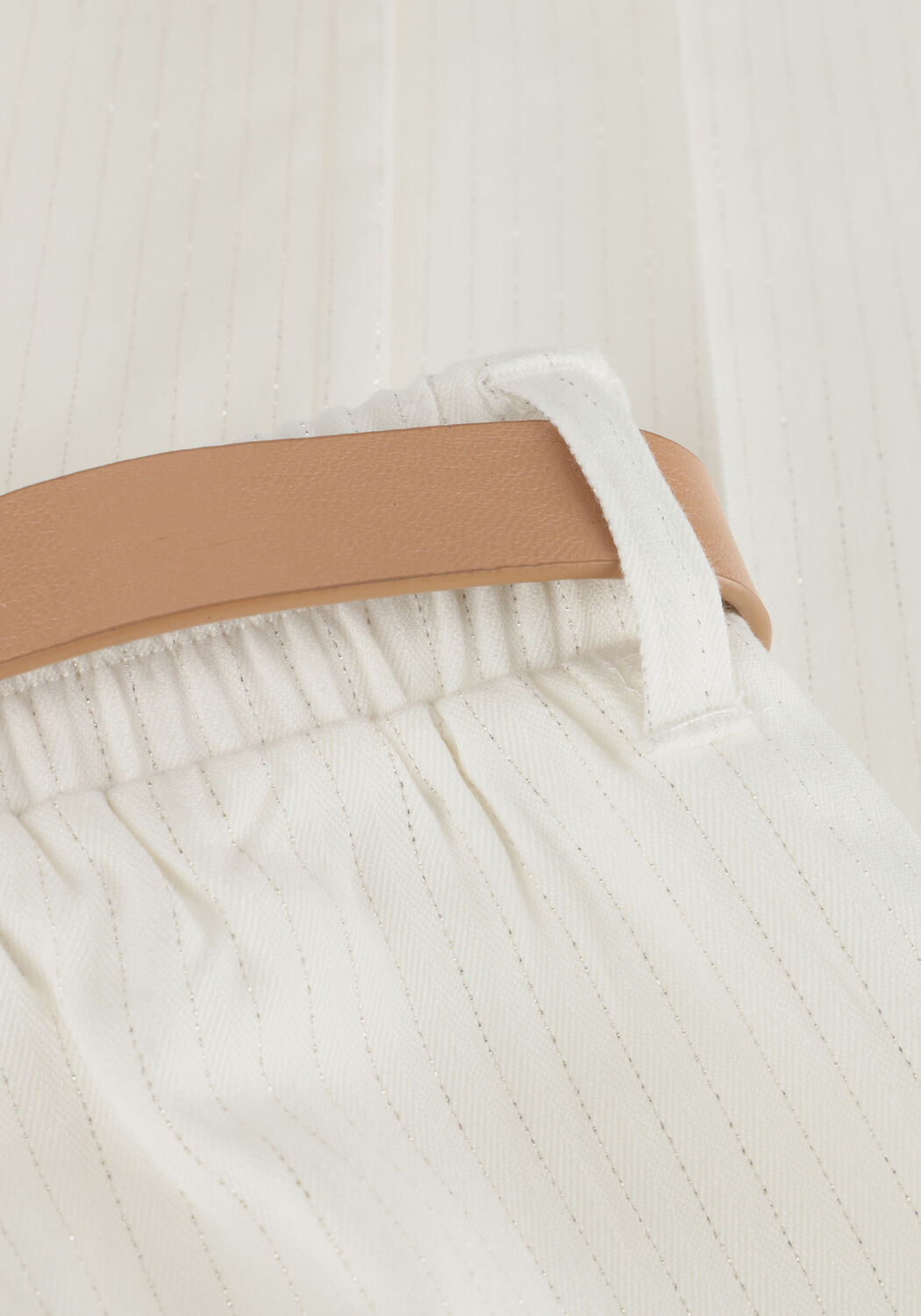 NONO Pantalon SAYLA GIRLS PANTS PINSTRIPE WHITE &Eacute;cru - large