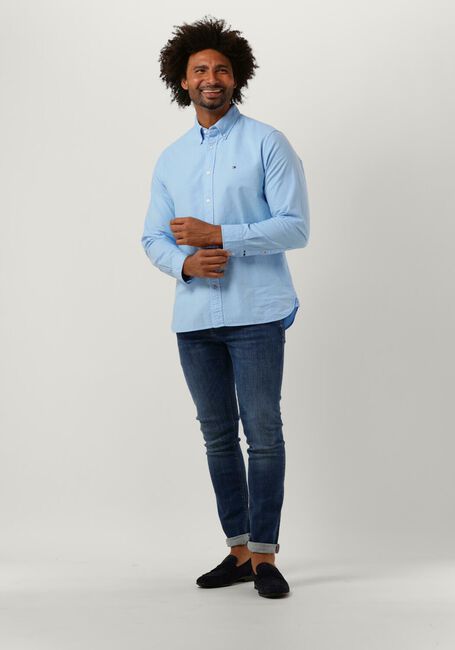 Lichtblauwe TOMMY HILFIGER Casual overhemd PIGMENT GARMENT DYE RF SHIRT - large