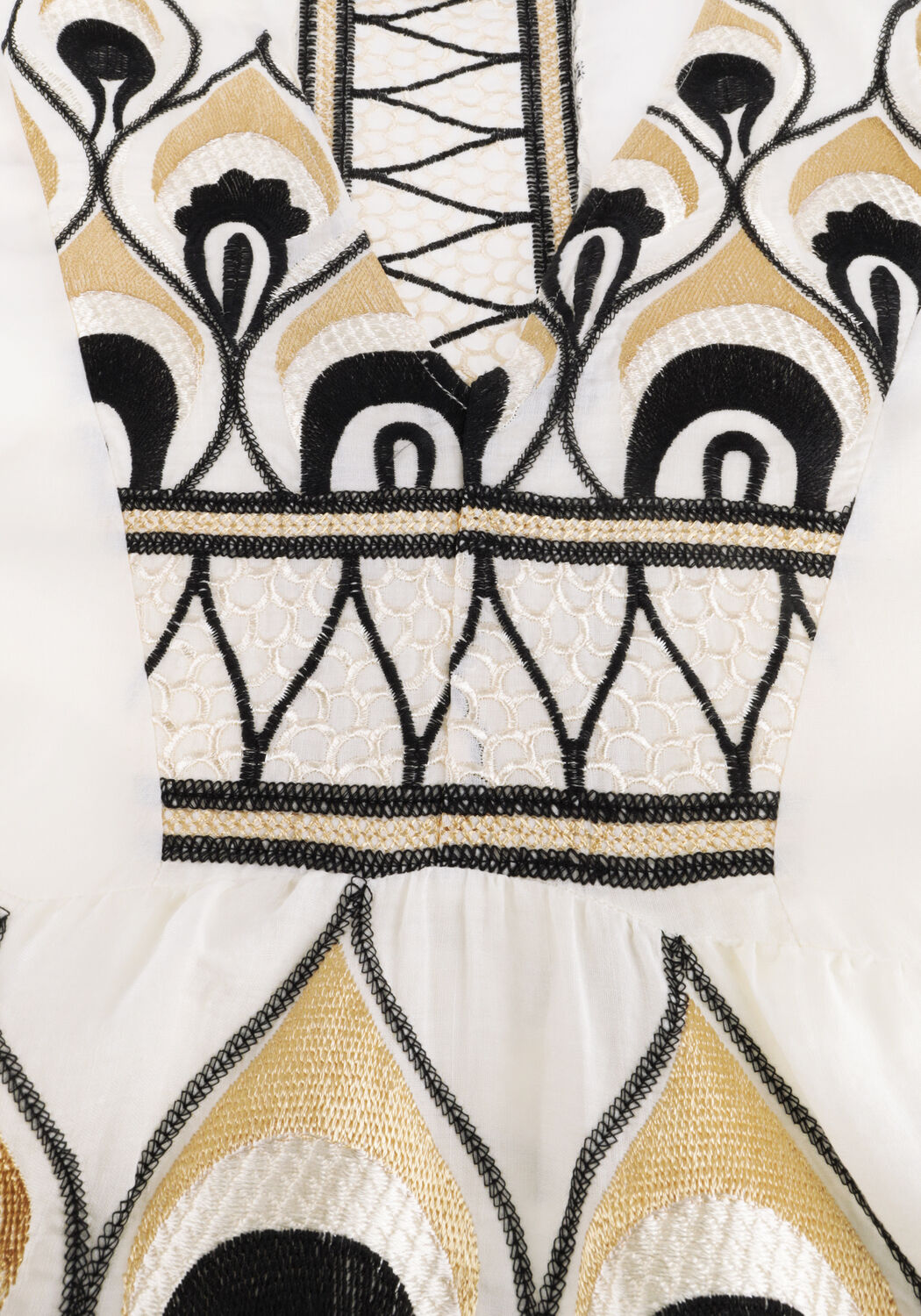 GREEK ARCHAIC KORI Robe maxi S26K-4033201 &Eacute;cru - large