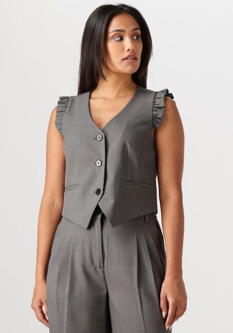 CO'COUTURE Gilet LIANE FRILL TAILOR VEST Gris foncé - large