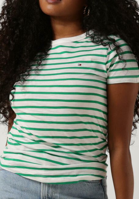 TOMMY HILFIGER T-shirt 1985 SLIM SLUB C-NK en vert - large