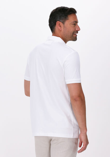 SELECTED HOMME Polo SLHFAVE ZIP SS POLO B en blanc - large