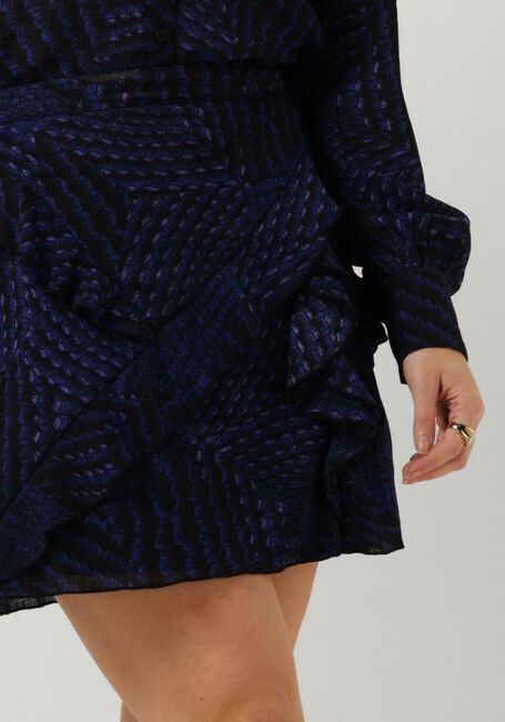 ALIX THE LABEL Mini-jupe GRAPHIC RAFFLE SKIRT Bleu foncé - large