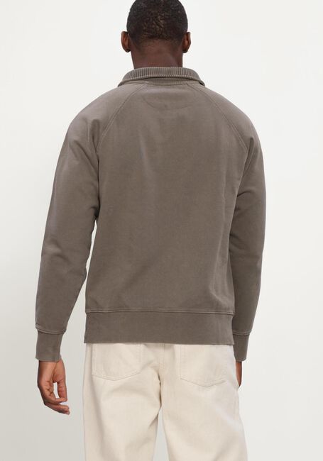 BUTCHER OF BLUE Pull ARMY SWEAT HALF ZIP en taupe - large