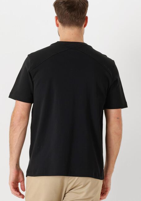 Zwarte CAST IRON T-shirt CREWNECK REGULAR FIT INTERLOCK ESSENTIAL - large