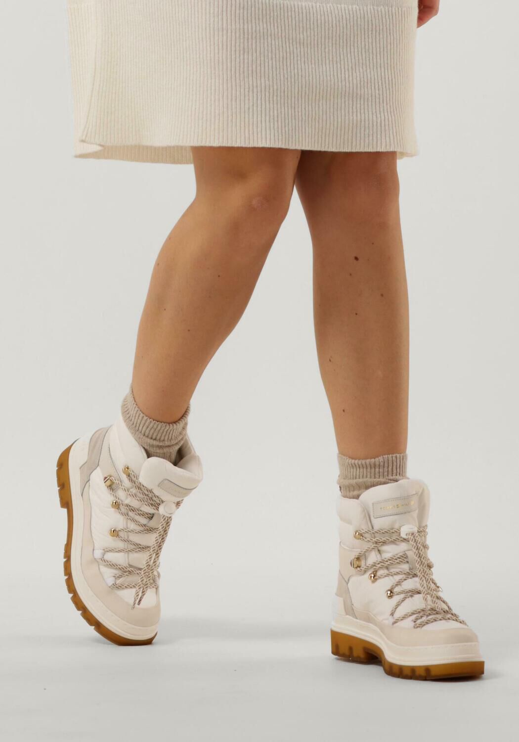 Witte TOMMY HILFIGER  LACED OUTDOOR BOOT - large