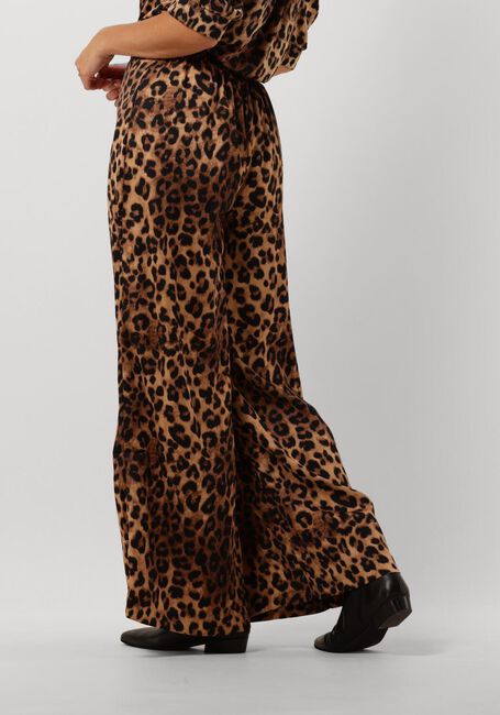 Bruine NEO NOIR Wijde broek AVIE LEO PANTS - large